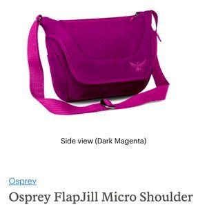 Osprey flapjill micro shoulder bag in magenta